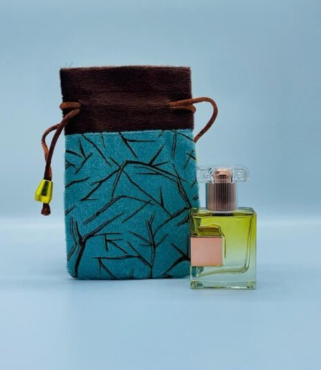 12 ml shaded attar bottle with fancy pouch (rose gold cap)