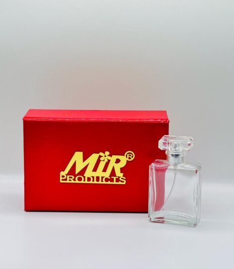 50 ml crystal clear glass perfume bottle with fancy gifting box