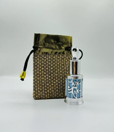 12 ml fancy grey colour attar bottle with fancy pouch