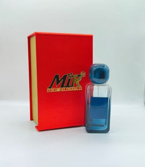 50 ml marble finish cap perfume bottle with fancy gifting box (blue)
