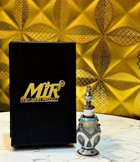 24 ml fancy marble type brass attar bottle with fancy gifting box