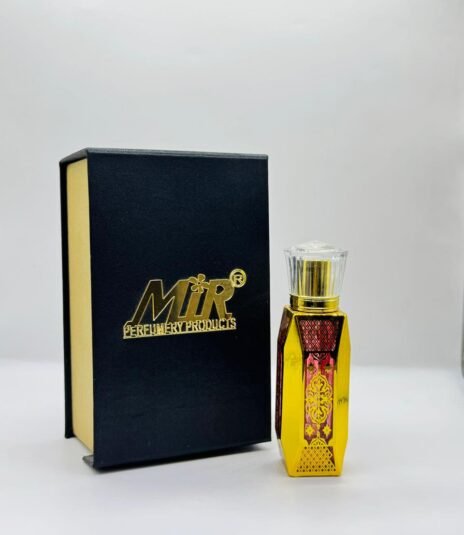 50 ml gold/red colour plated fancy perfume bottle with fancy gifting box