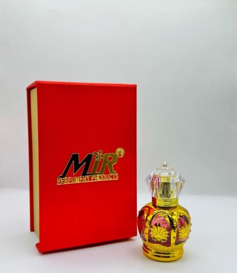 50 ml gold colour plated round shape fancy perfume bottle with fancy gifting box