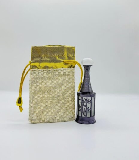 12 ml smoky black attar bottle with fancy pouch