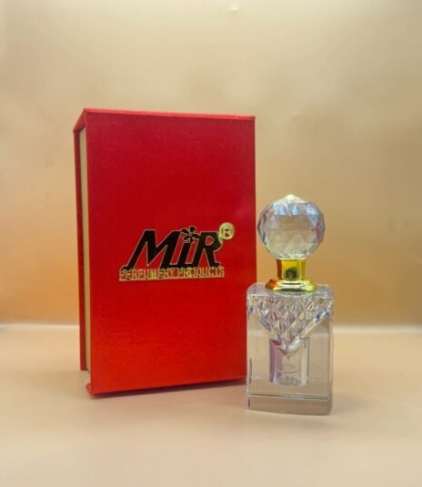 12 ml violet white crystal attar bottle with fancy gifting box