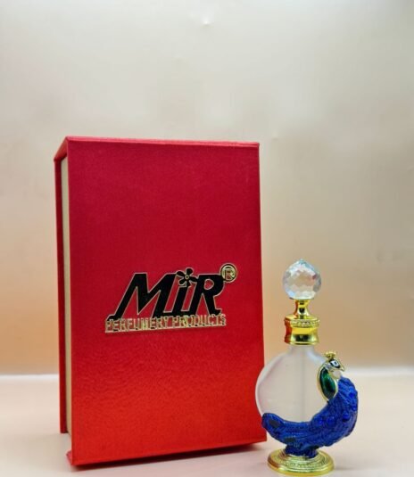 12 ml peacock type beautiful attar bottle with fancy gifting box (Blue)