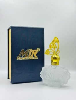 50 ml beautiful flower style\ butterfly cap perfume bottle with fancy gifting box (golden)