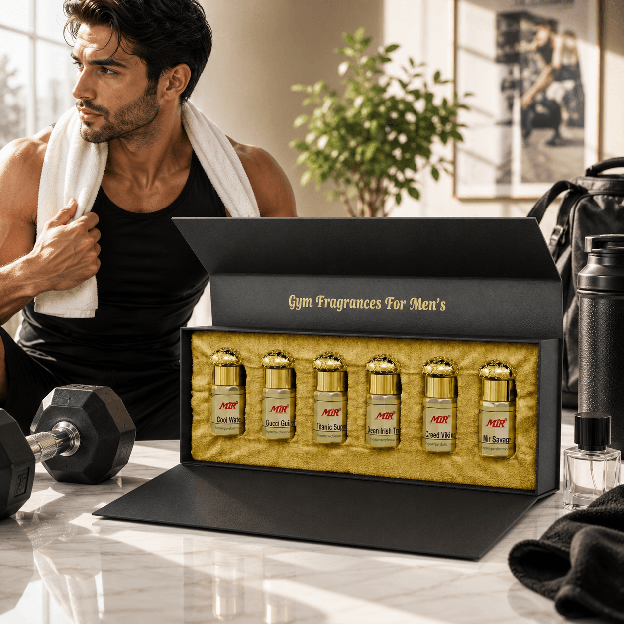 Pack of 6 world-class Gym Wear Fragrances for men